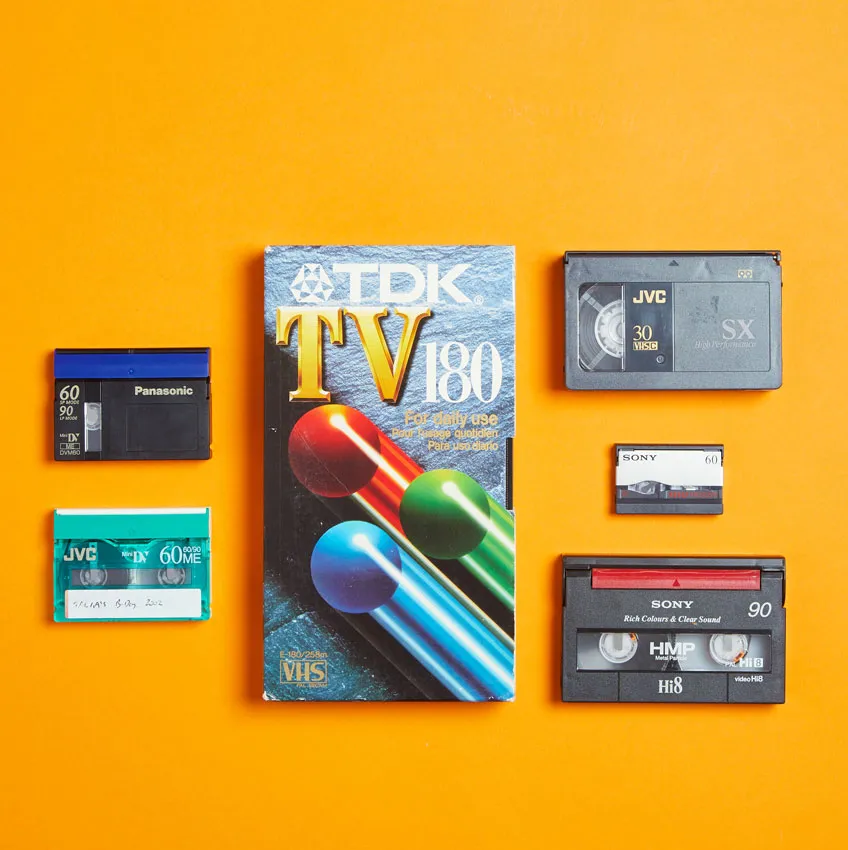 VHS and video tapes